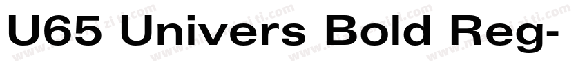 U65 Univers Bold Reg字体转换